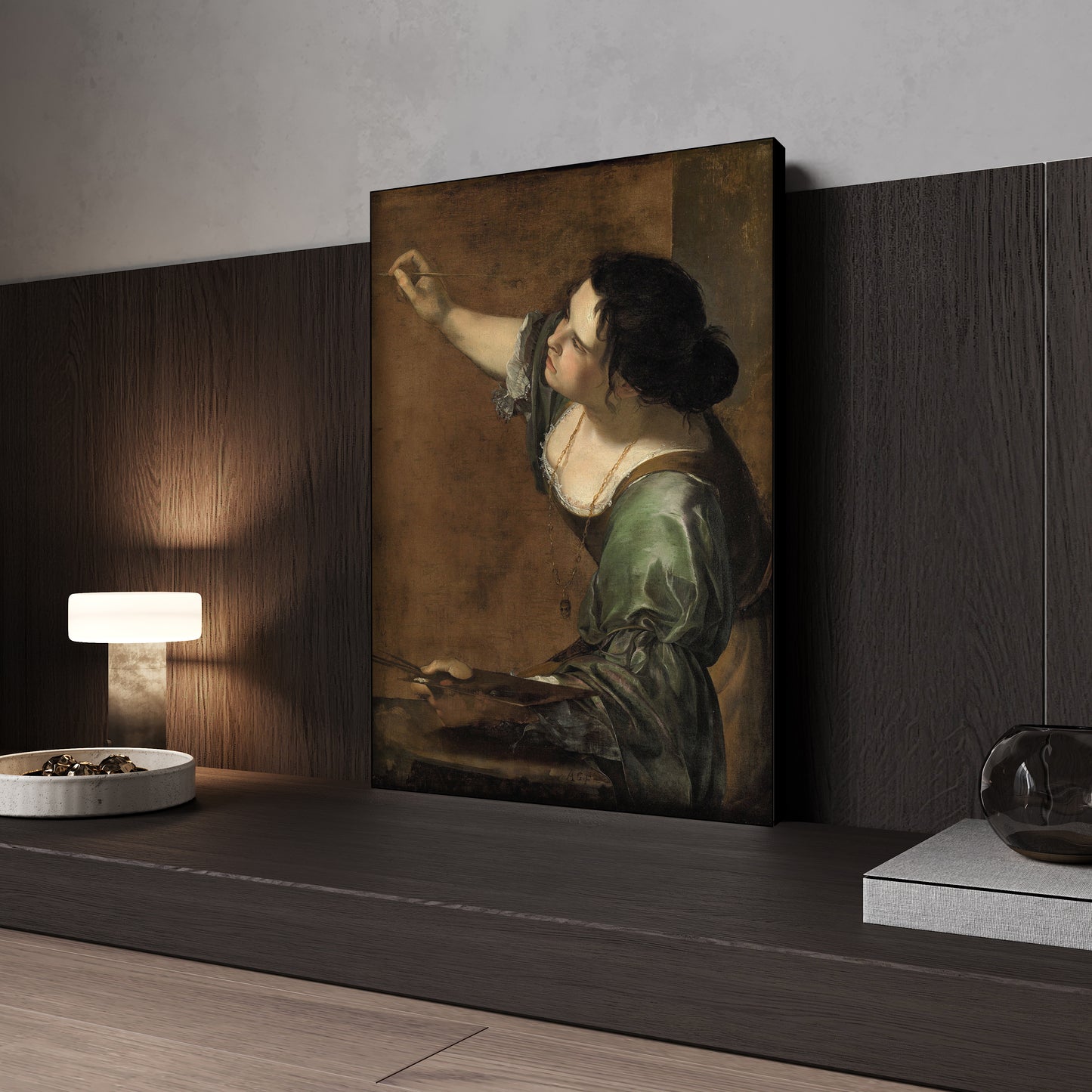 Gentileschi - Autoritratto come allegoria della pittura |Stampa piatta HD o in 3D