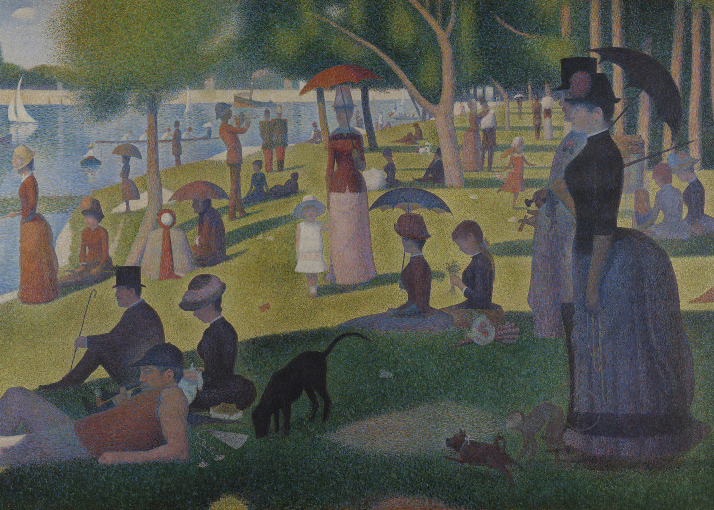 Seurat - Una domenica pomeriggio sull'isola della Grande-Jatte | Stampa piatta HD o in 3D