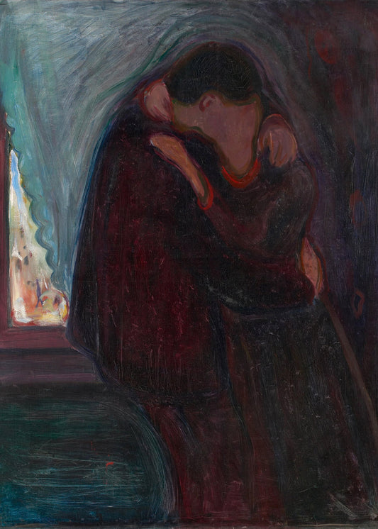 Munch -  Il bacio | Stampa piatta HD o in 3D