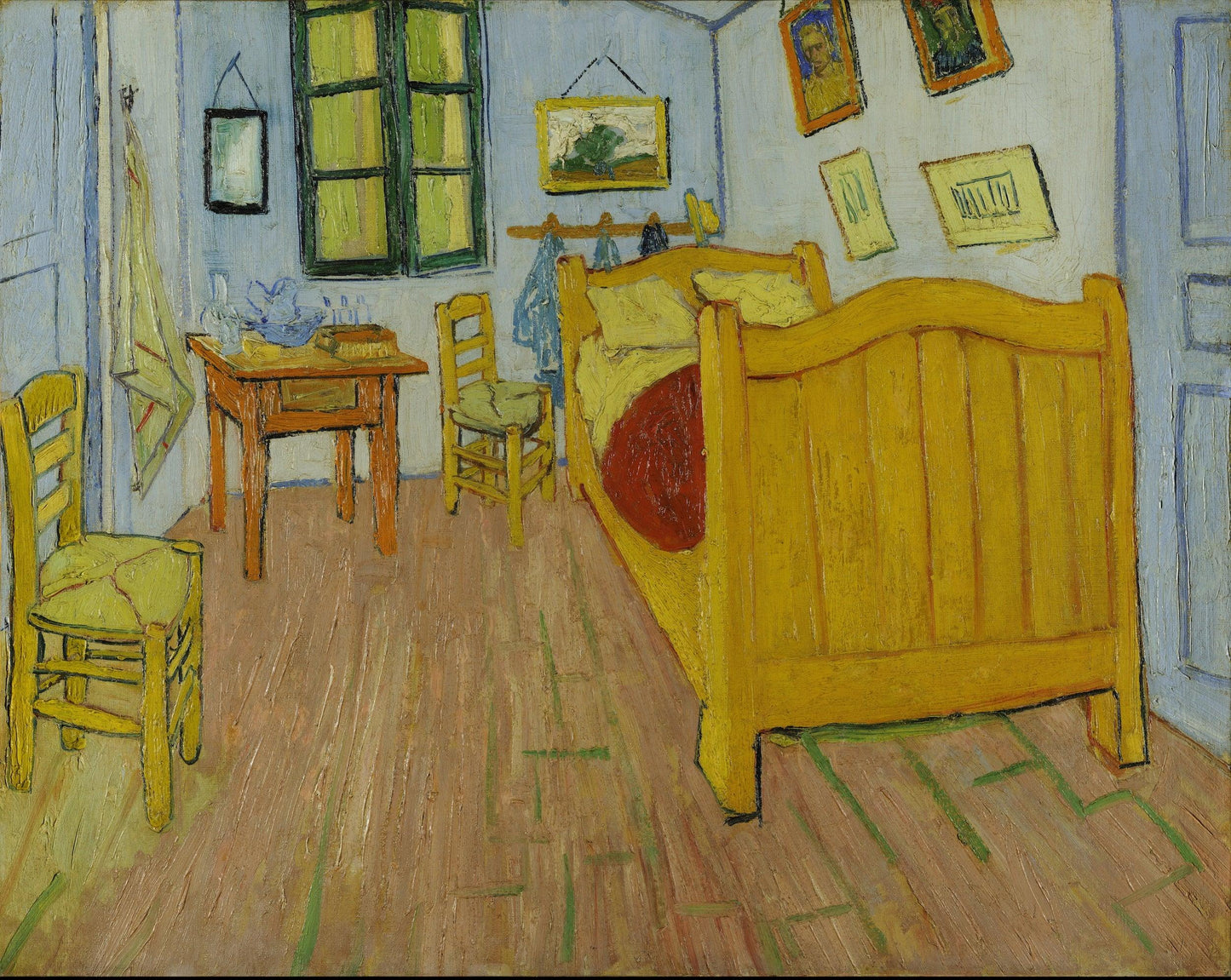 Van Gogh - La camera di Arles con texture e pennellate | Stampa piatta HD o in 3D - Materico