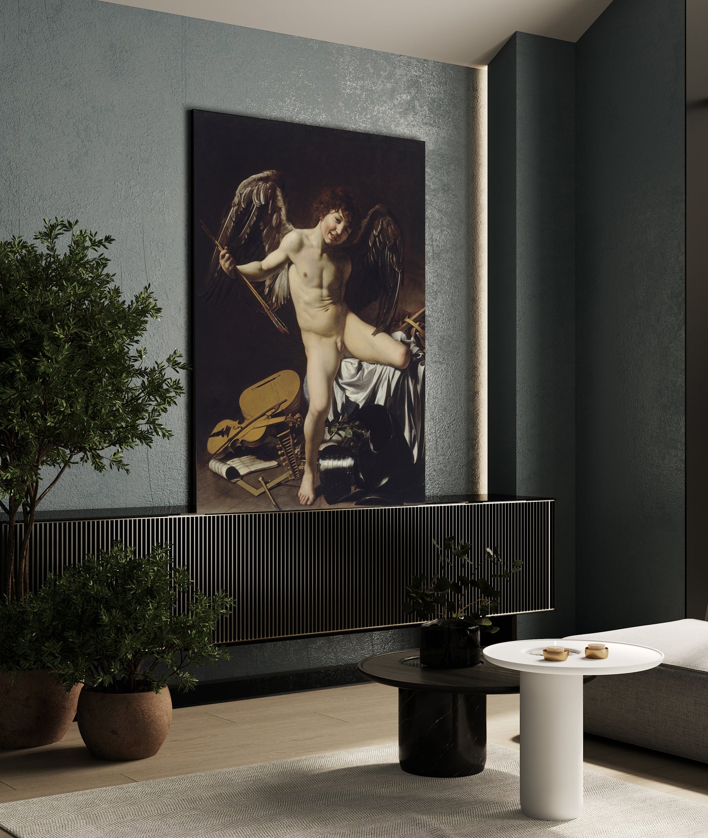Caravaggio - Il giovane Cupido | Stampa piatta HD o in 3D