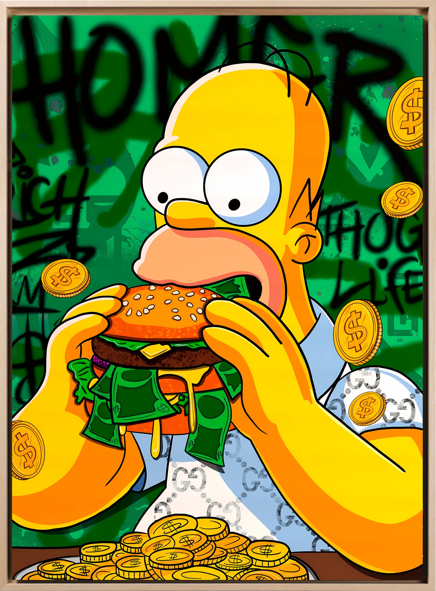 Street art - Homer | Effetto lucido