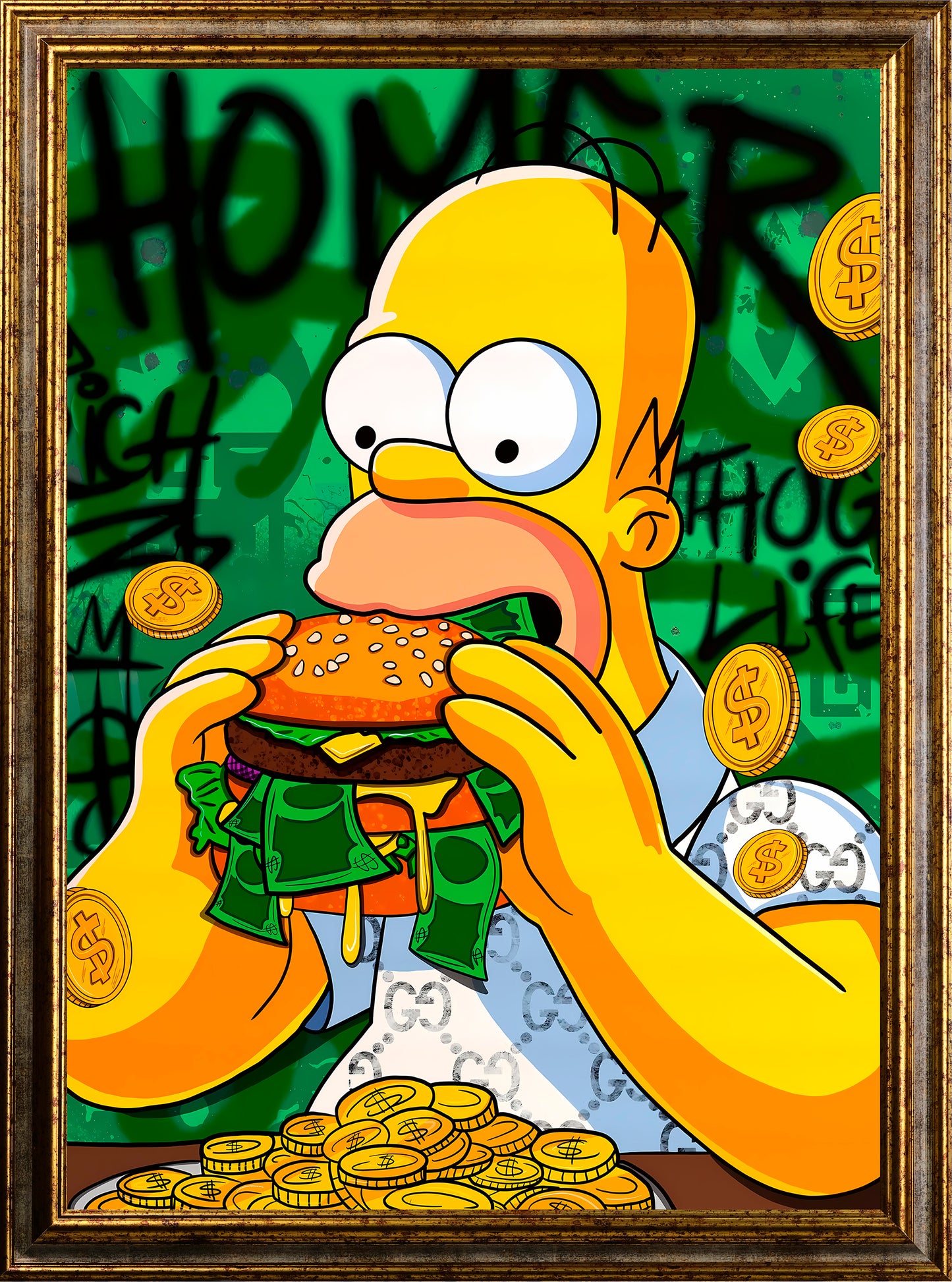 Street art - Homer | Effetto lucido