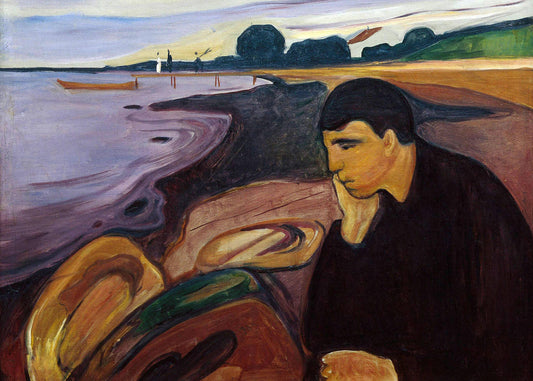 Munch -  Malinconia | Stampa piatta HD o in 3D