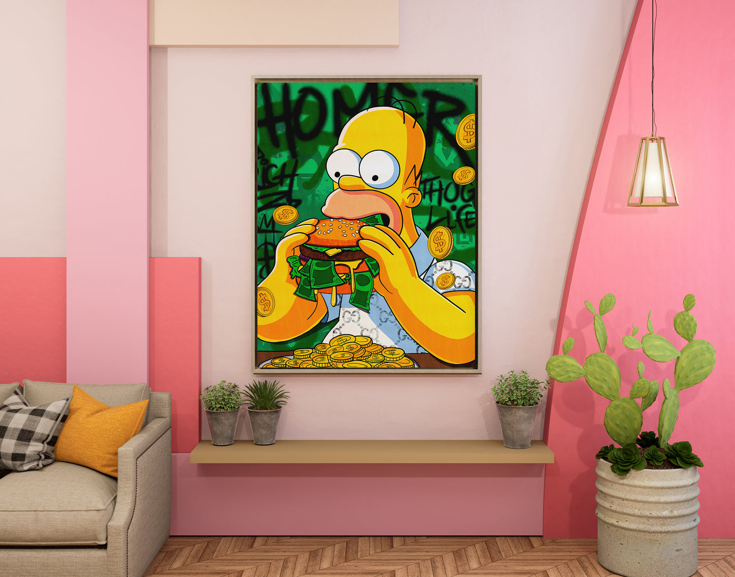 Street art - Homer | Effetto lucido