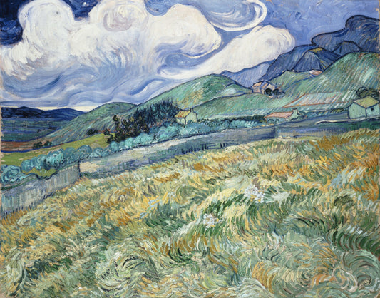 Van Gogh - Paesaggio con case | Stampa piatta HD o in 3D - Materico
