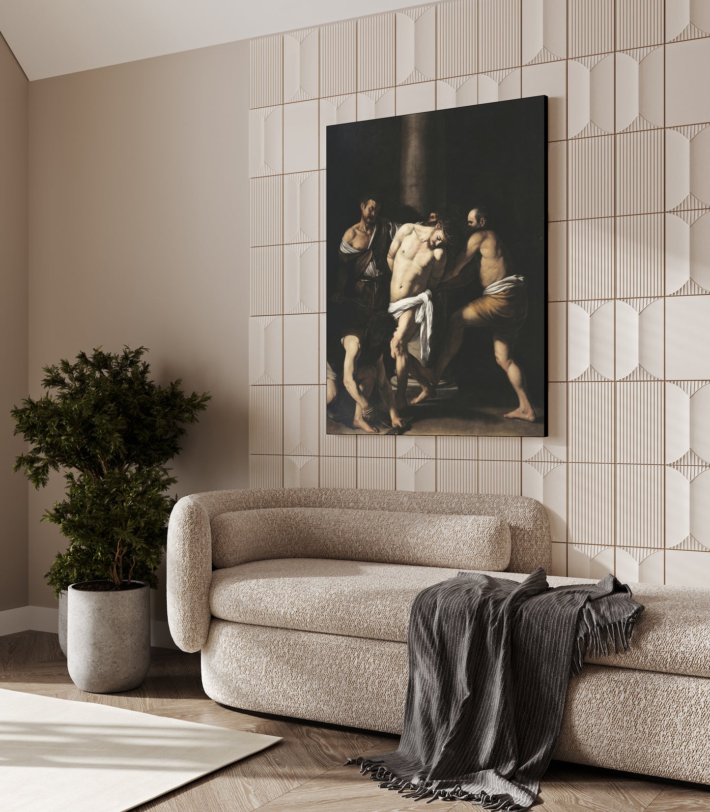 Caravaggio - La flagellazione di Cristo | Stampa piatta HD o in 3D