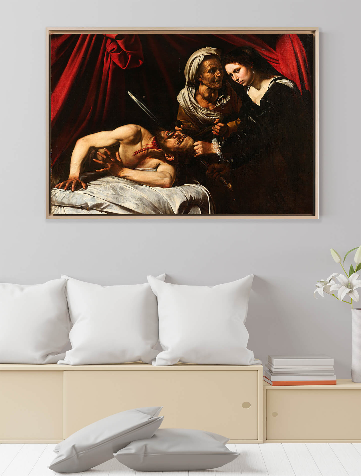 Caravaggio - Giuditta decapita Oloferne | Stampa piatta HD o in 3D