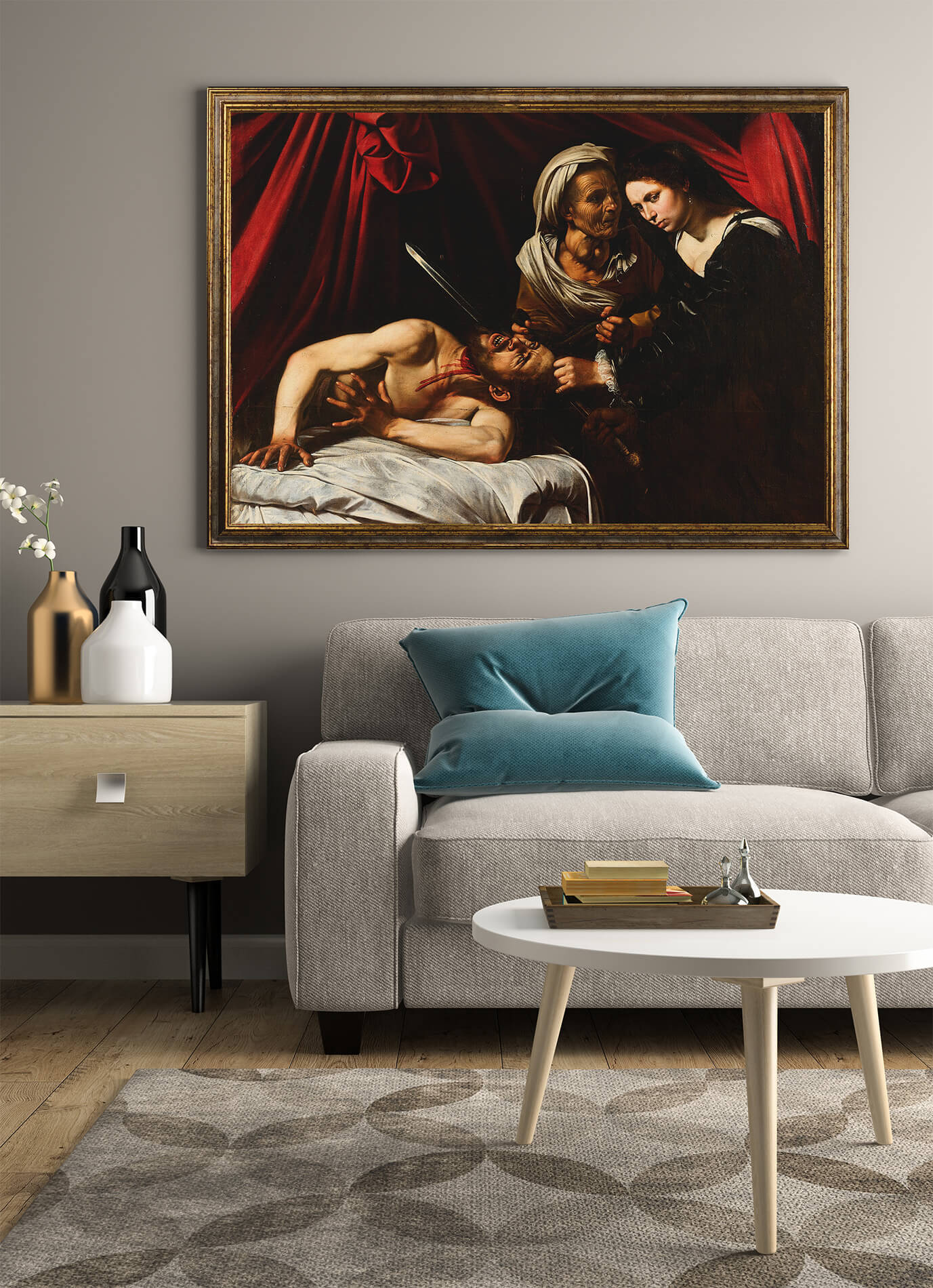 Caravaggio - Giuditta decapita Oloferne | Stampa piatta HD o in 3D