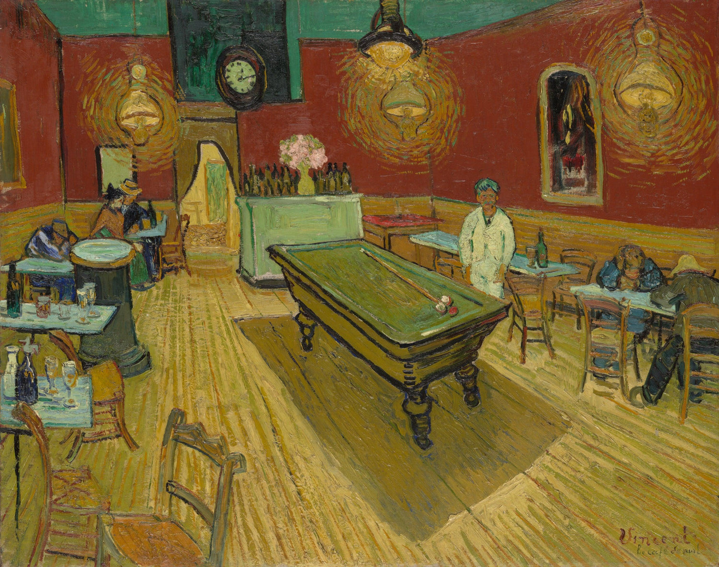 Van Gogh - Sala da biliardo | Stampa piatta HD o in 3D - Materico