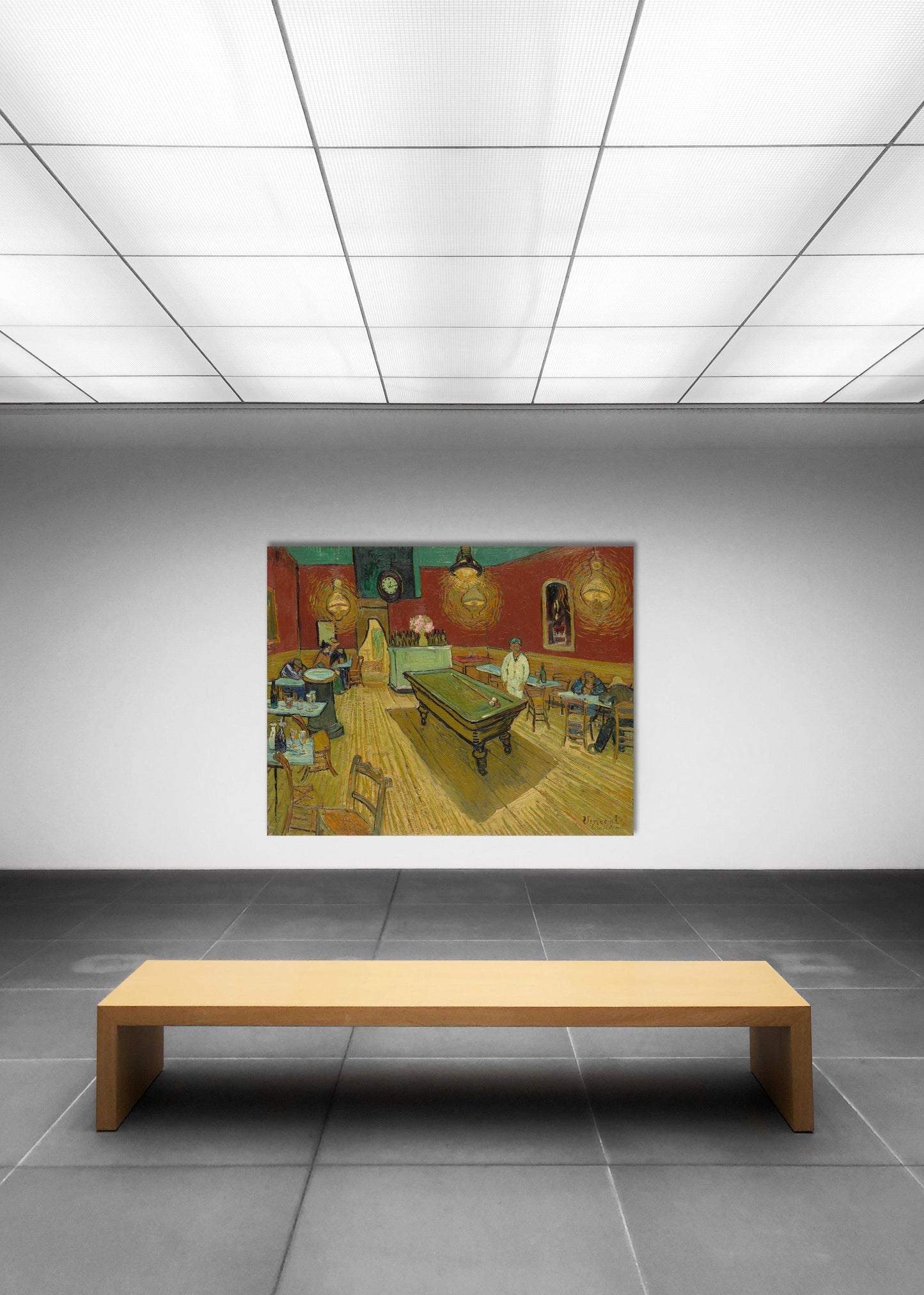 Van Gogh - Sala da biliardo | Stampa piatta HD o in 3D - Materico