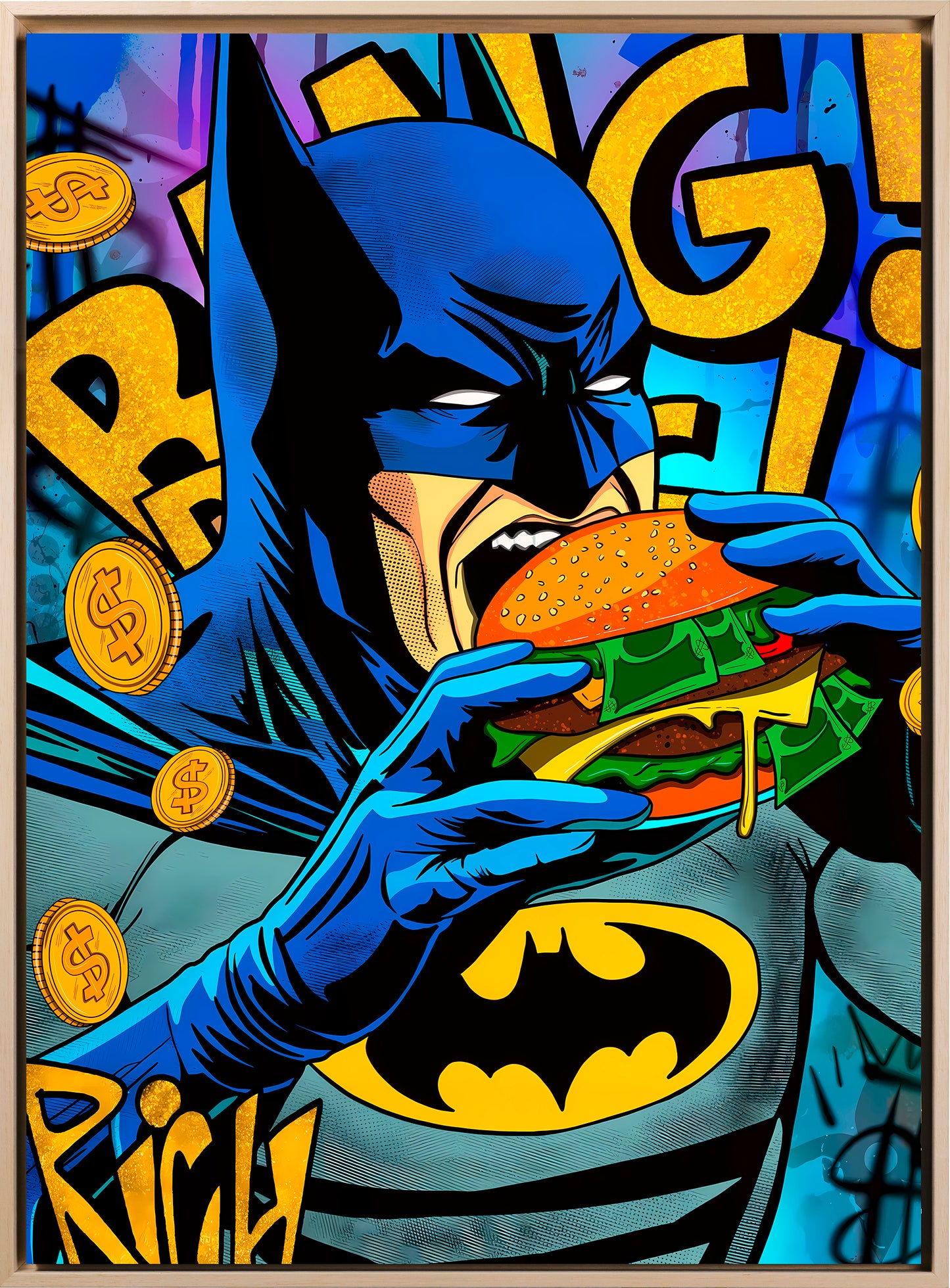 Street art - Batman | Stampa piatta HD o in 3D