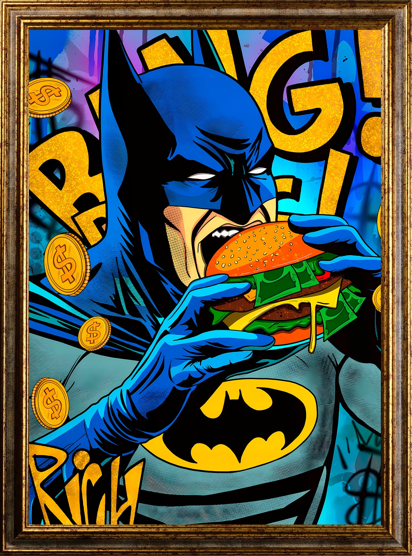 Street art - Batman | Stampa piatta HD o in 3D