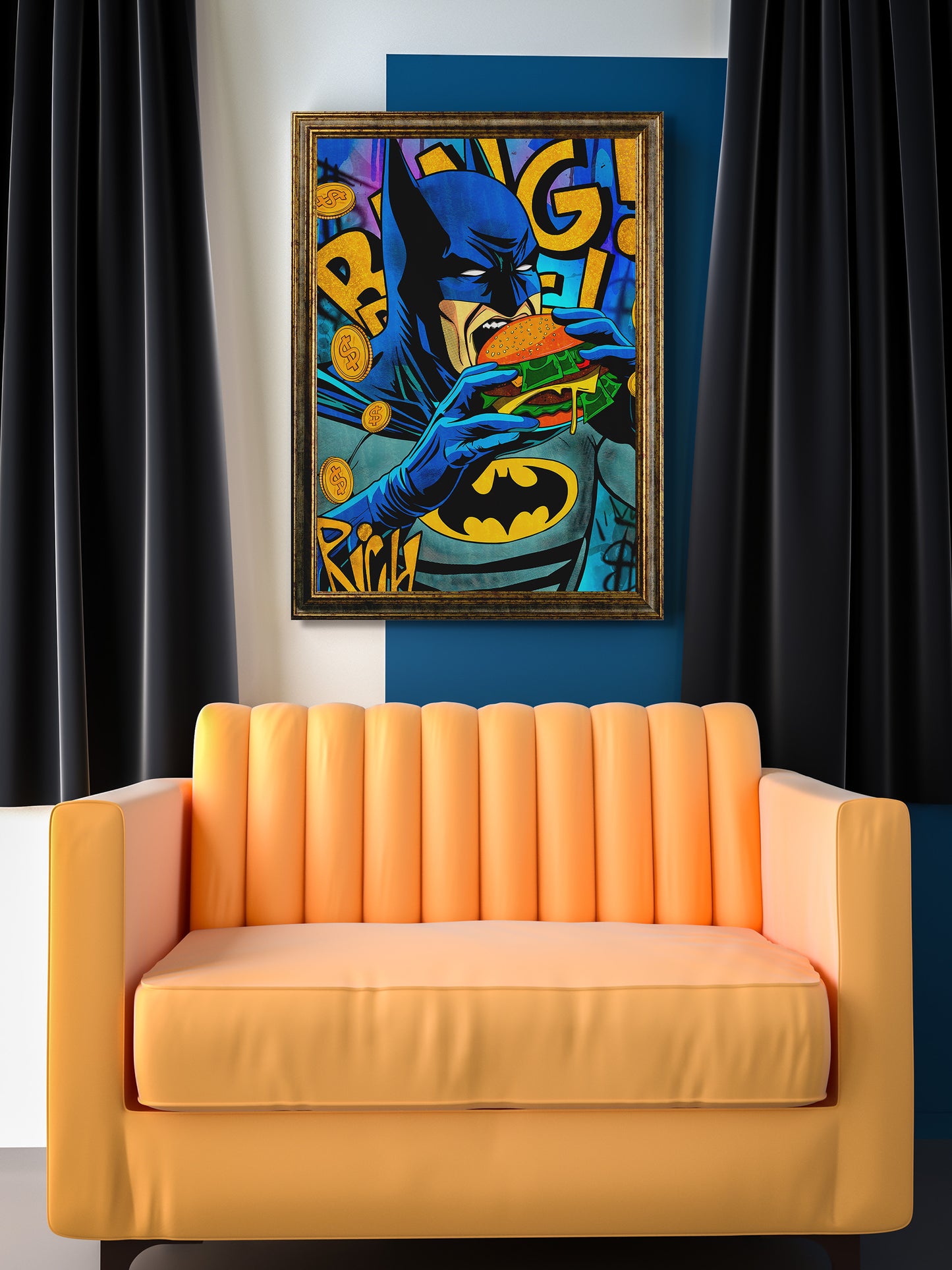 Street art - Batman | Stampa piatta HD o in 3D