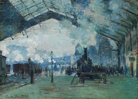 Monet - Arrivo del treno della Normandia, Gare Saint-Lazare | Stampa piatta HD o in 3D