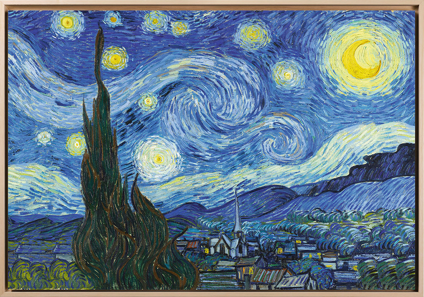 Van Gogh - Sternennacht | HD-Flach- oder 3D-Druck