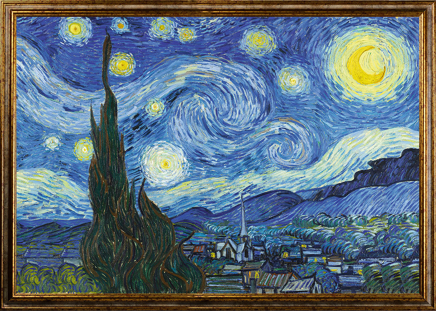 Van Gogh - Sternennacht | HD-Flach- oder 3D-Druck