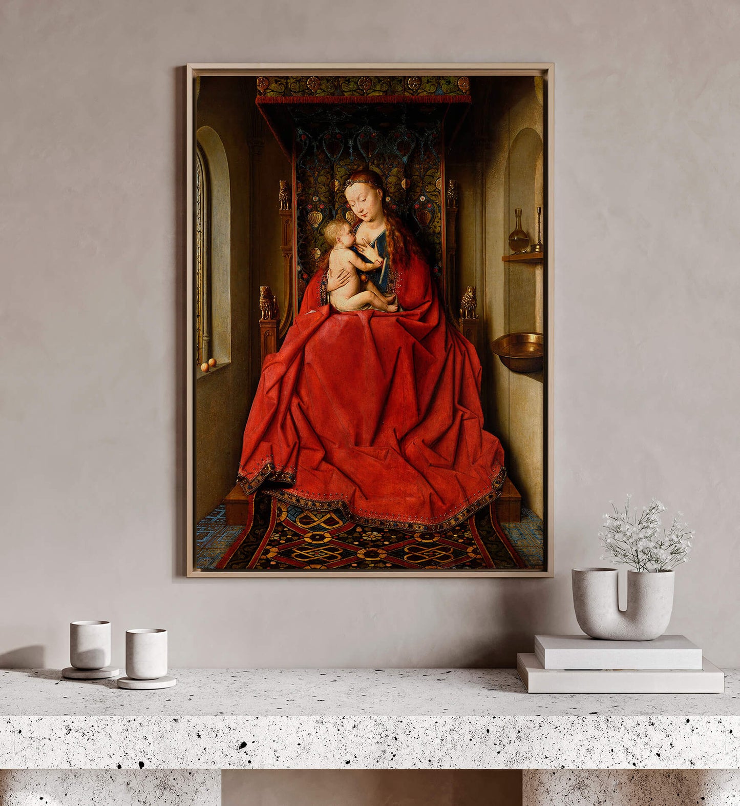 Jan Van Eyck- Lucca madonna | Stampa piatta HD o in 3D