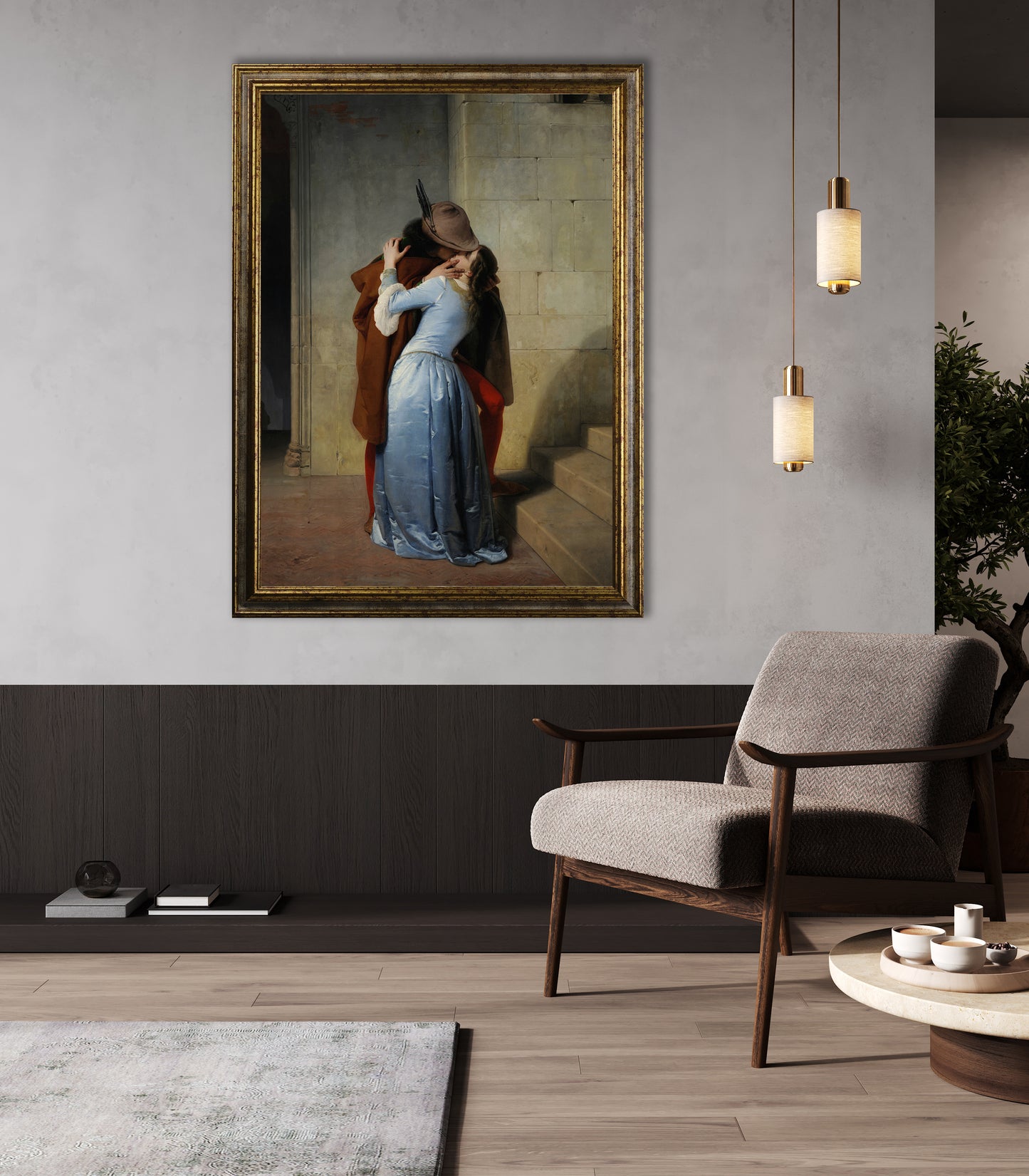 Hayez - Il bacio | Stampa piatta HD o in 3D
