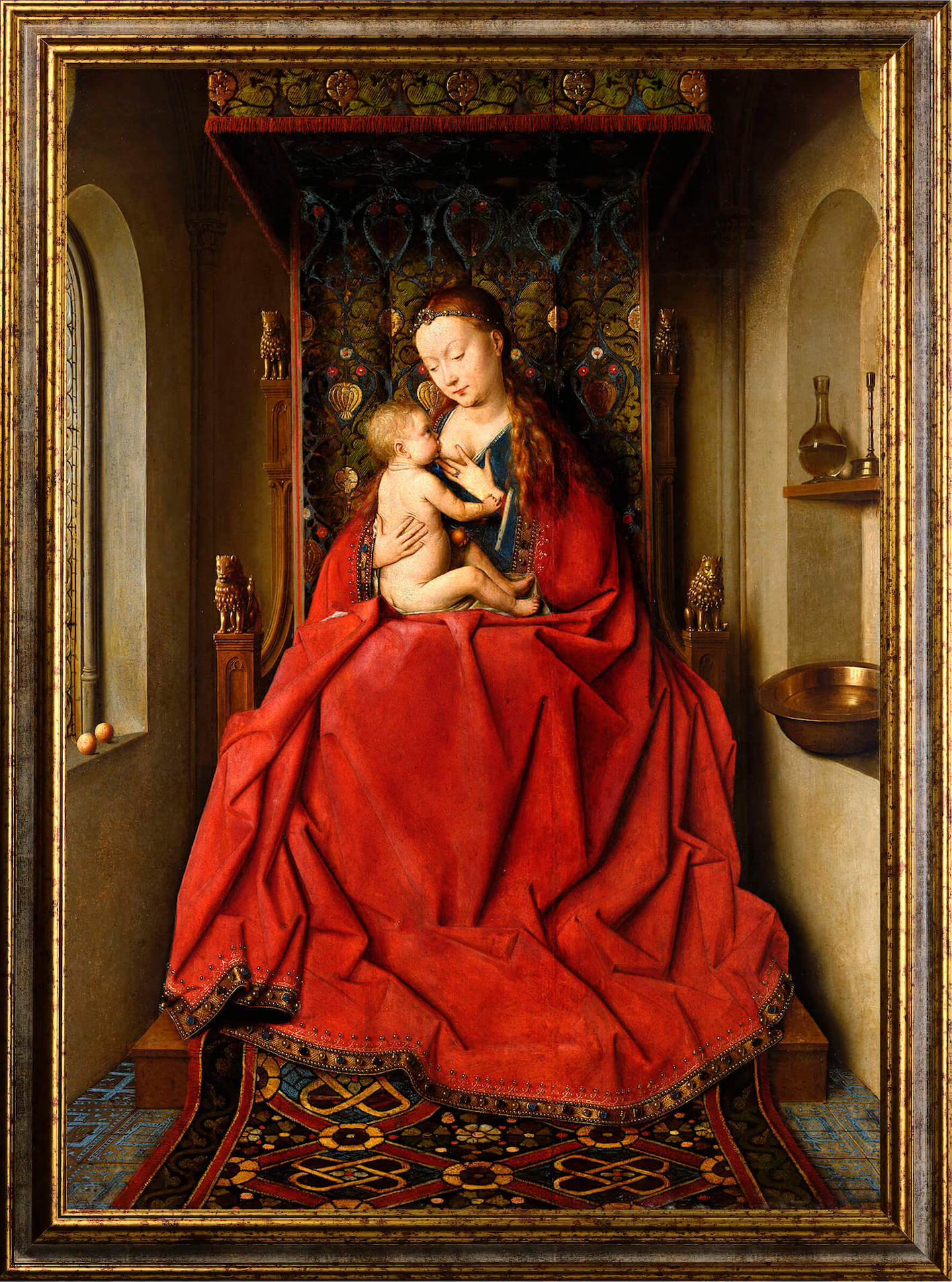 Jan Van Eyck- Lucca madonna | Stampa piatta HD o in 3D