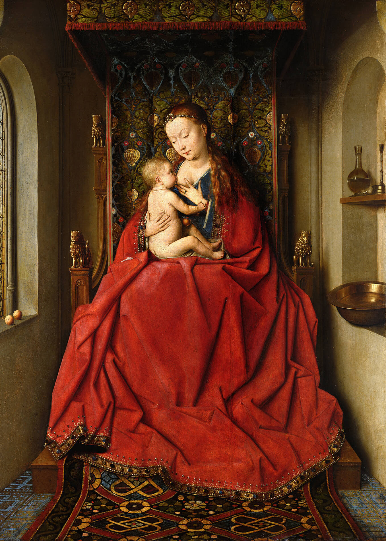 Jan Van Eyck- Lucca madonna | Stampa piatta HD o in 3D