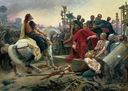 Lionel Royer - Vercingetorix getta le braccia ai piedi di Giulio | Stampa piatta HD o in 3D