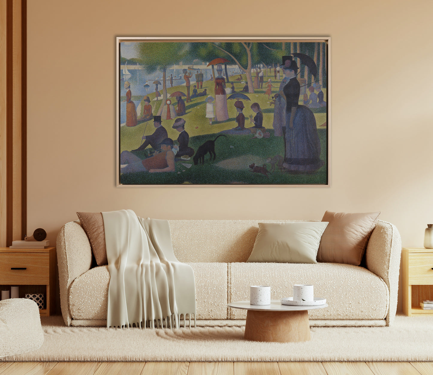 Seurat - Una domenica pomeriggio sull'isola della Grande-Jatte | Stampa piatta HD o in 3D