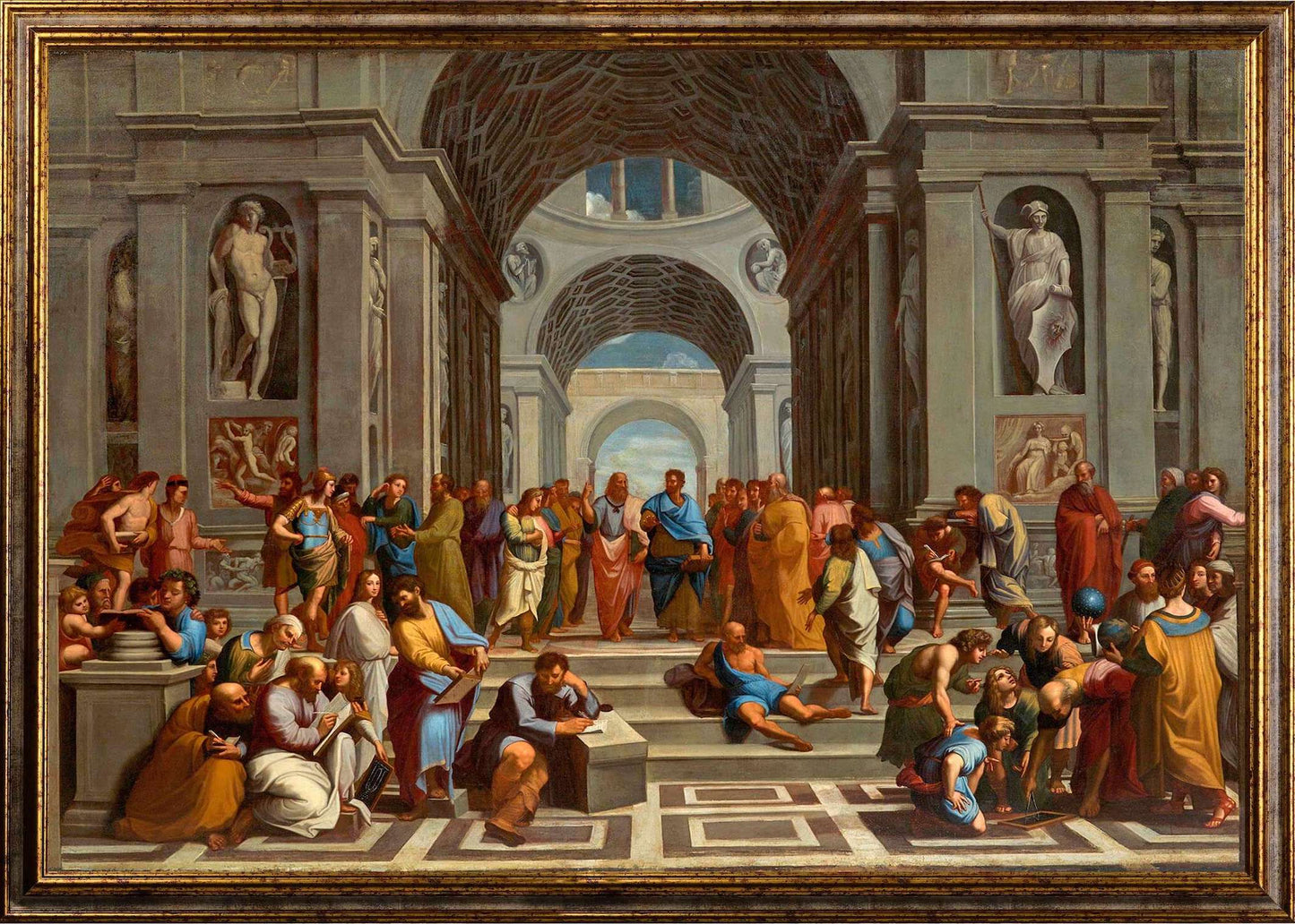 Raffaello - La Scuola di Atene | Stampa piatta HD o in 3D