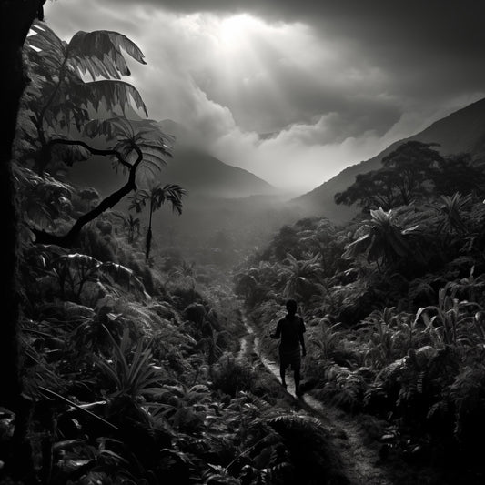 Disegno bianco e nero - Disegno Natura in stile Salgado | Effetto lucido - Materico