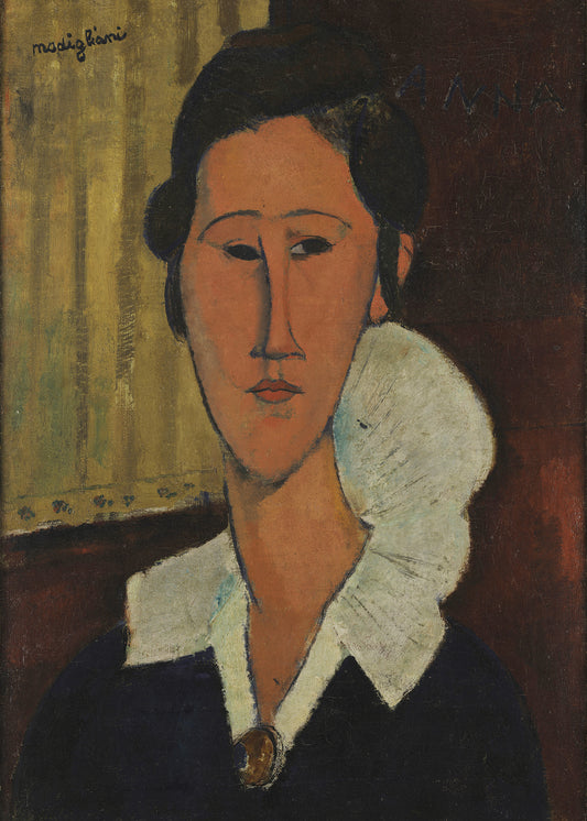 Modigliani - Ritratto di Hanka Zborowska | Stampa piatta HD o in 3D