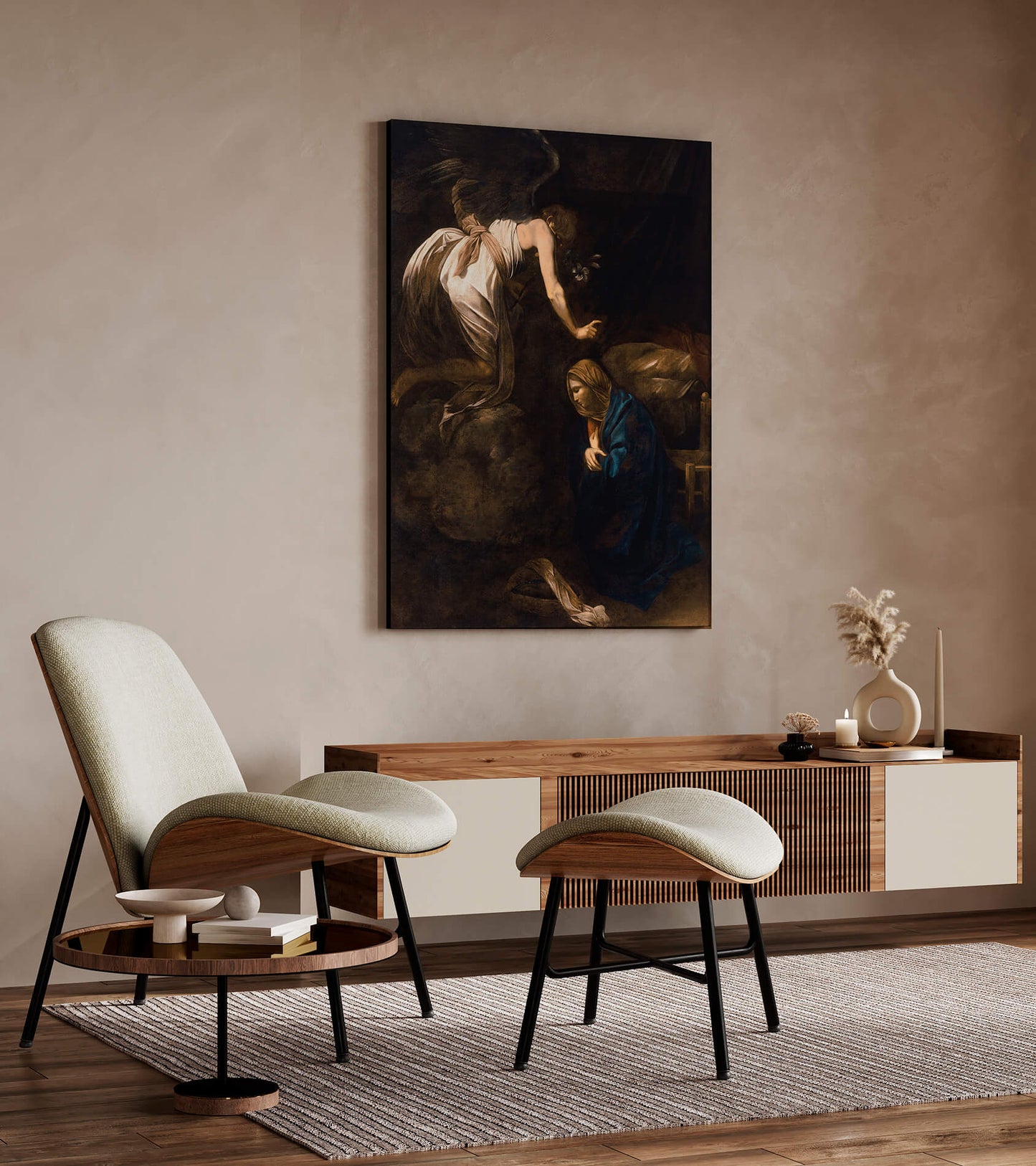 Caravaggio - L'annunciazione | Stampa piatta HD o 3D
