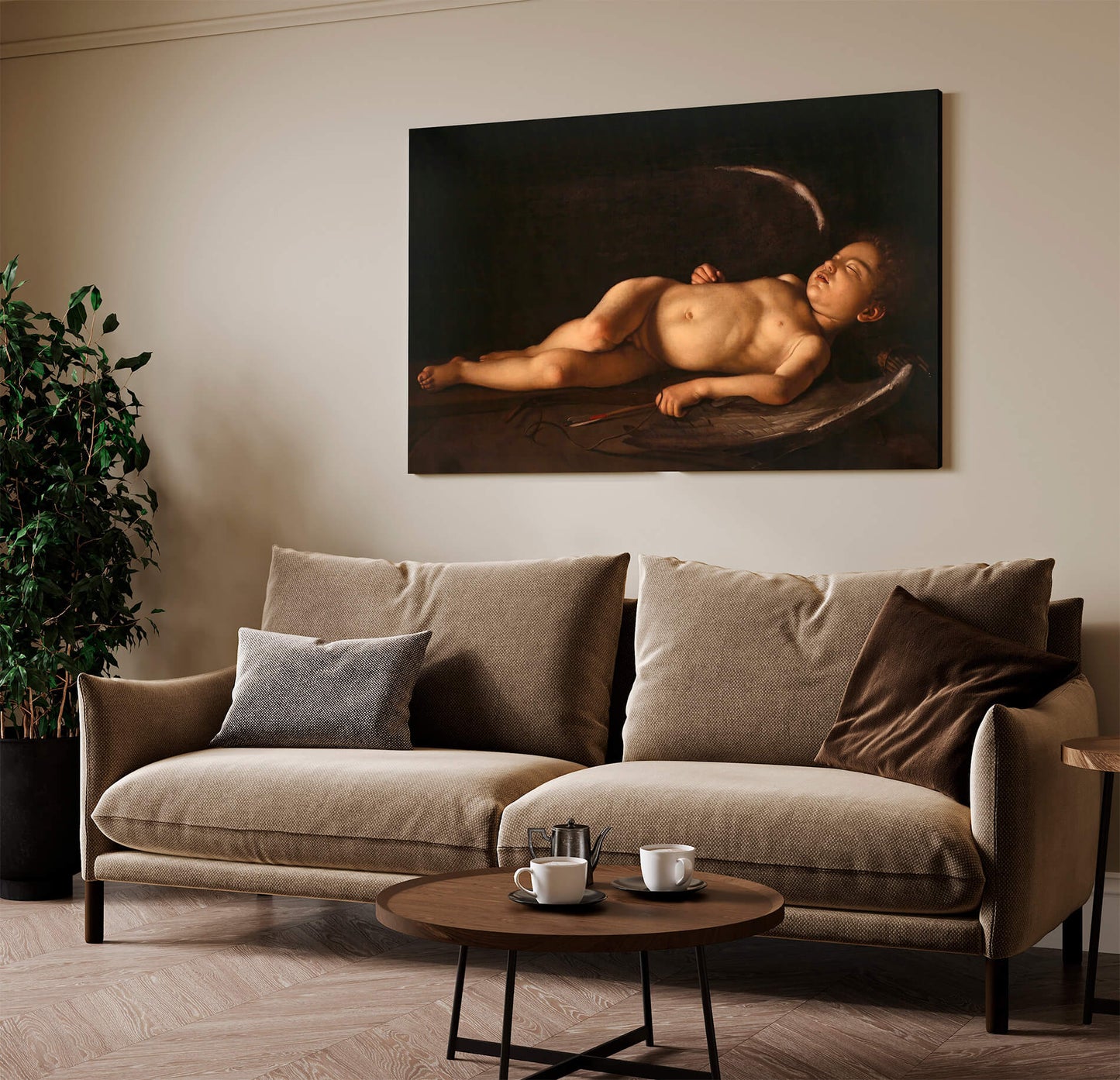 Caravaggio - Cupido che dorme | Stampa piatta HD o in 3D