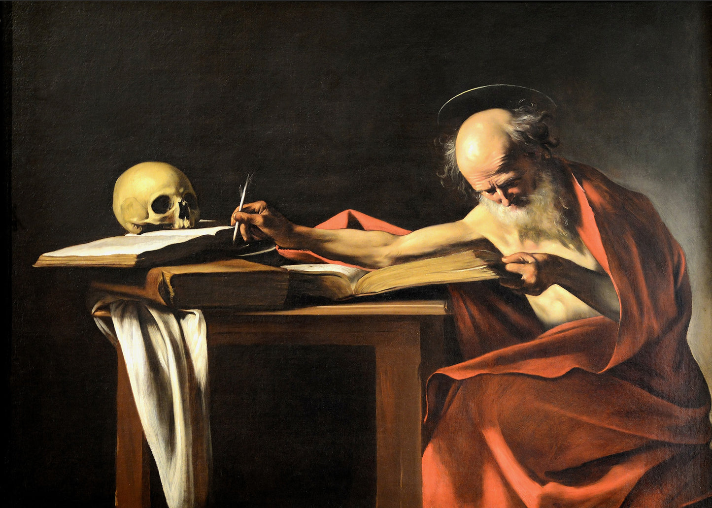 Caravaggio - San Girolamo scrivente | Stampa piatta HD o in 3D