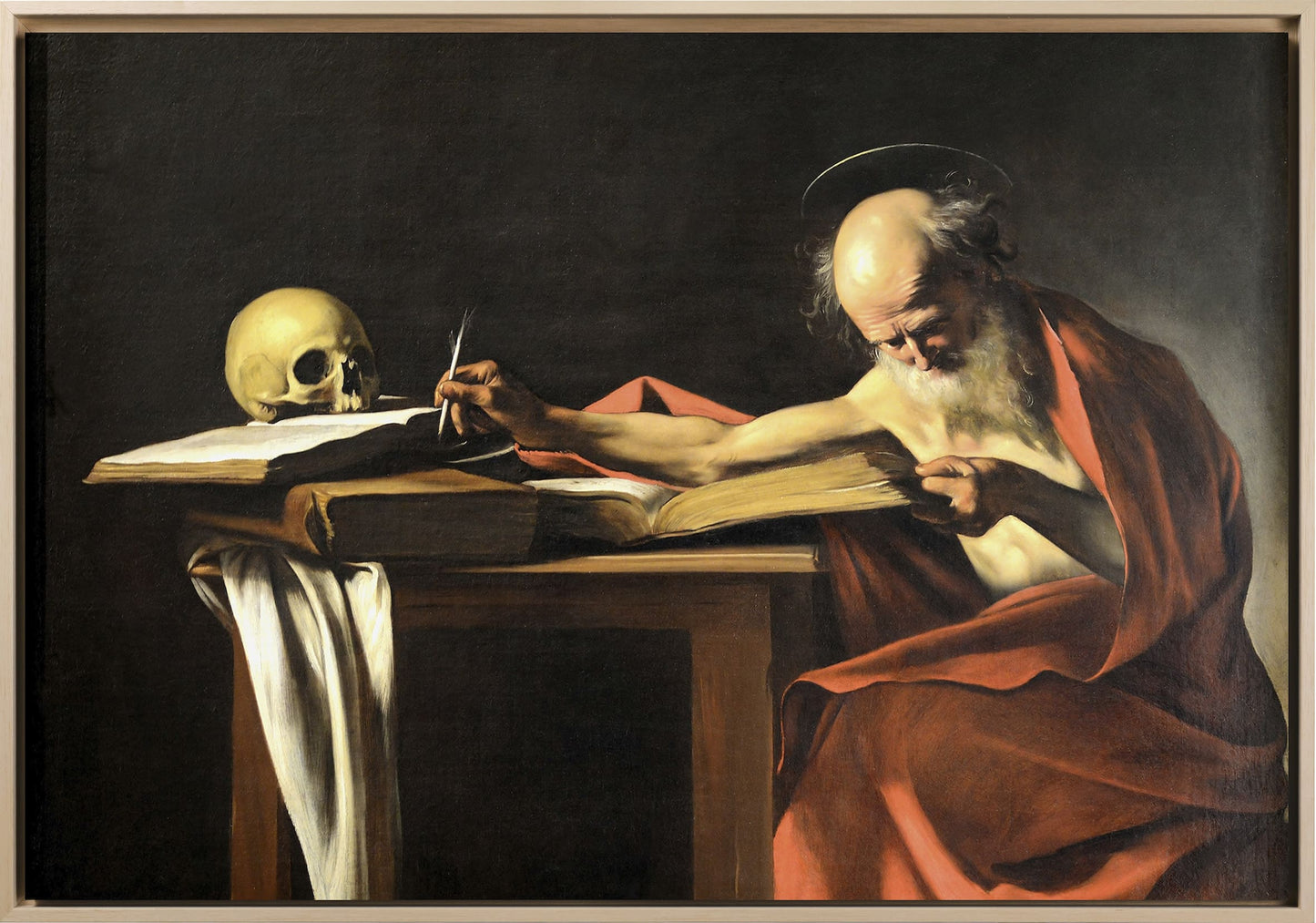 Caravaggio - San Girolamo scrivente | Stampa piatta HD o in 3D