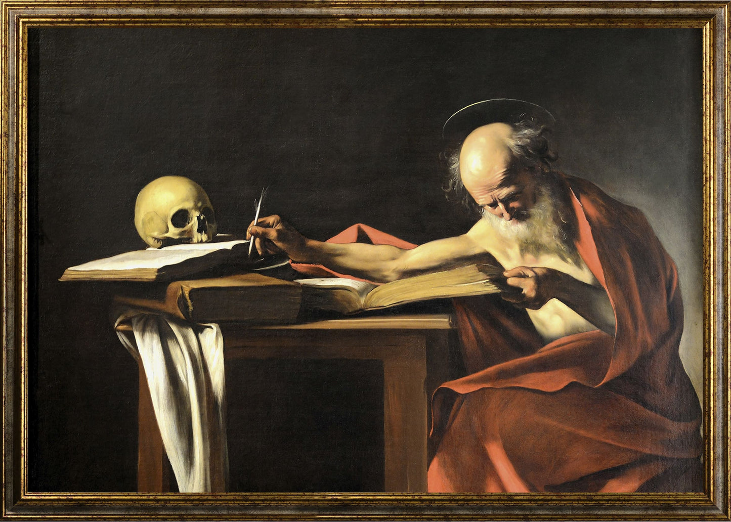 Caravaggio - San Girolamo scrivente | Stampa piatta HD o in 3D