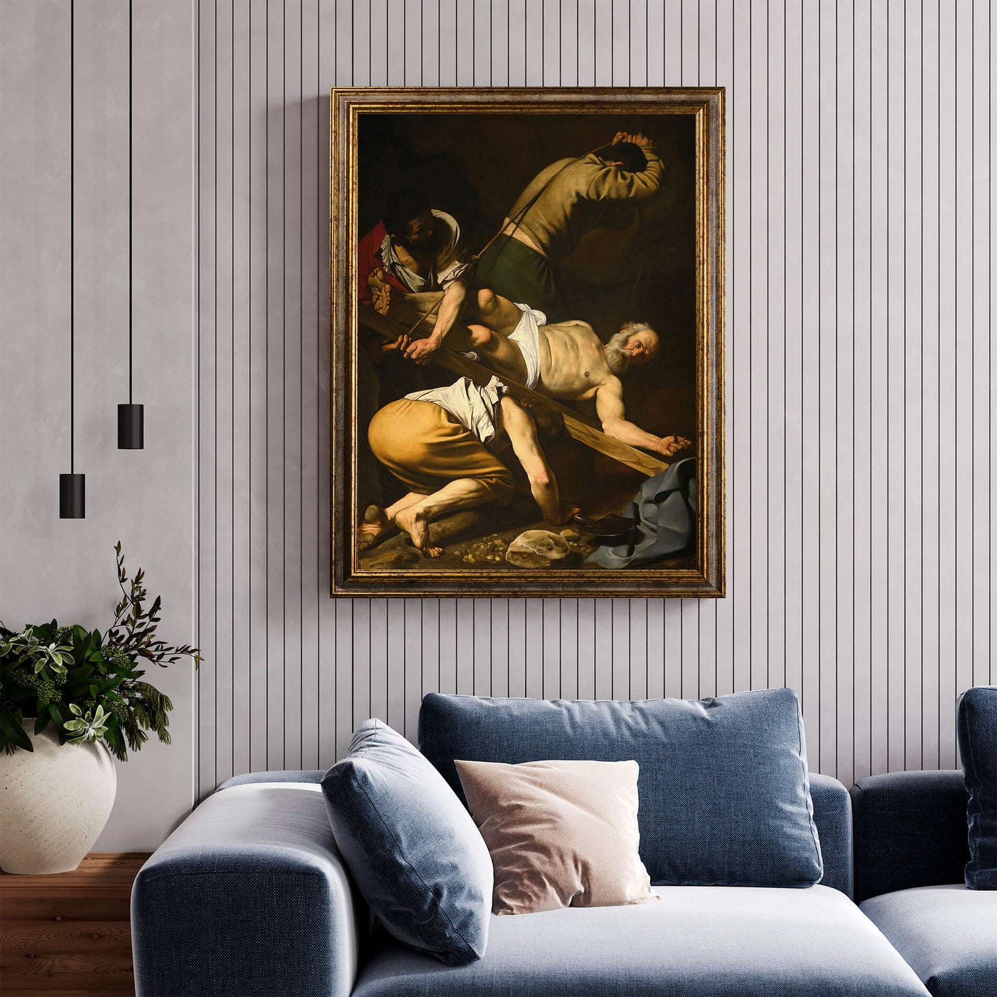 Caravaggio - Crocifissione di san Pietro | Stampa piatta HD o in 3D