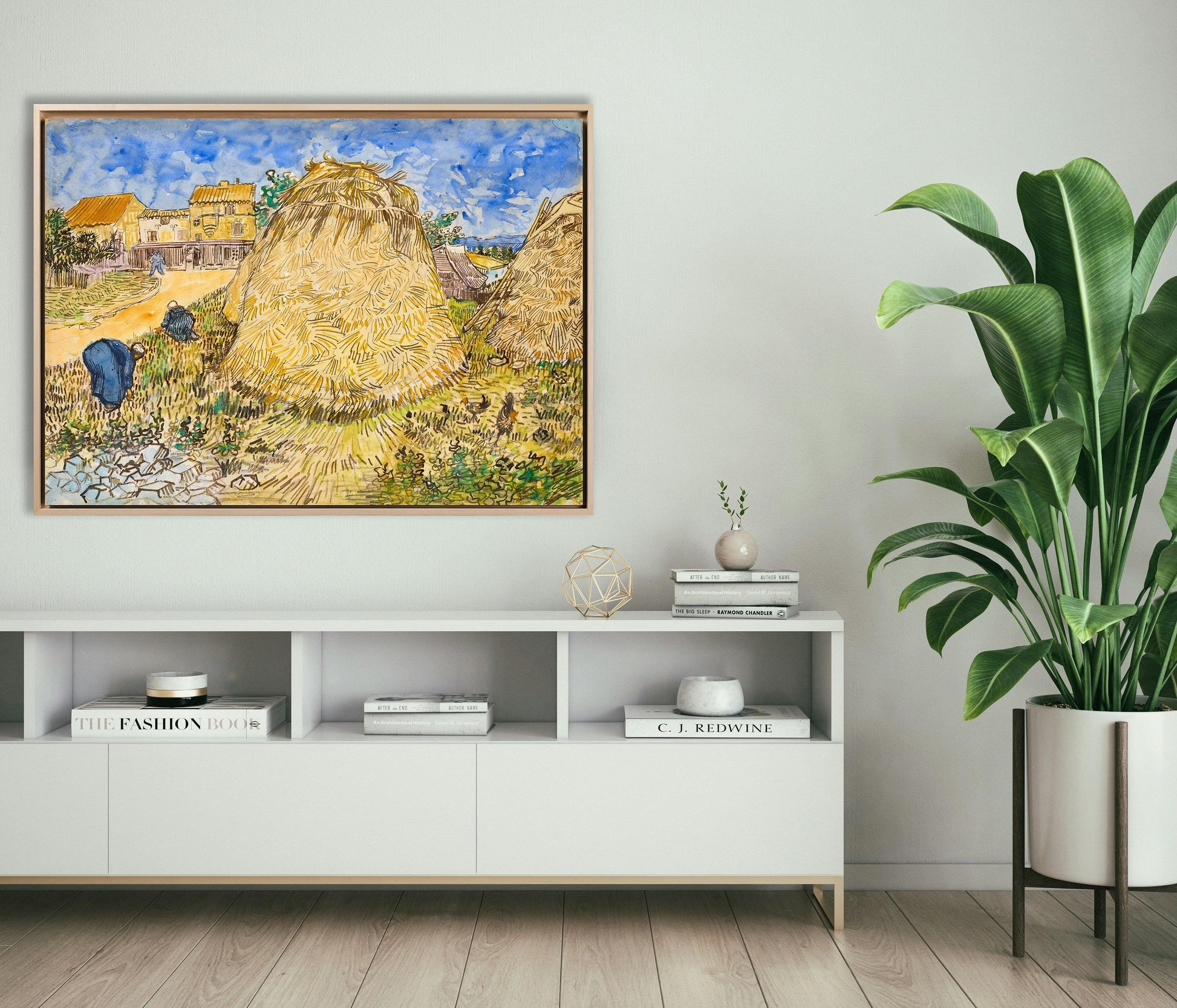 Van Gogh - Cataste di grano | Stampa piatta HD o in 3D - Materico