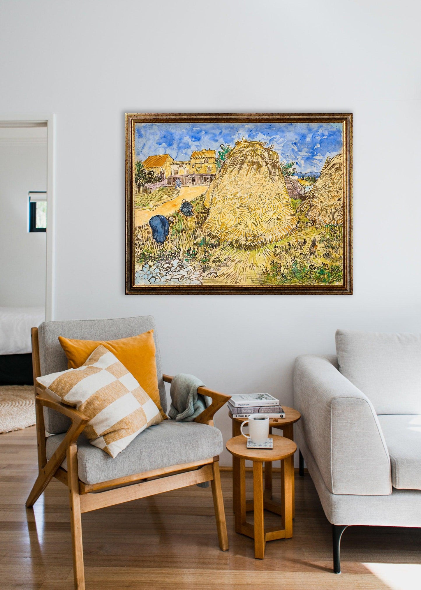 Van Gogh - Cataste di grano | Stampa piatta HD o in 3D - Materico