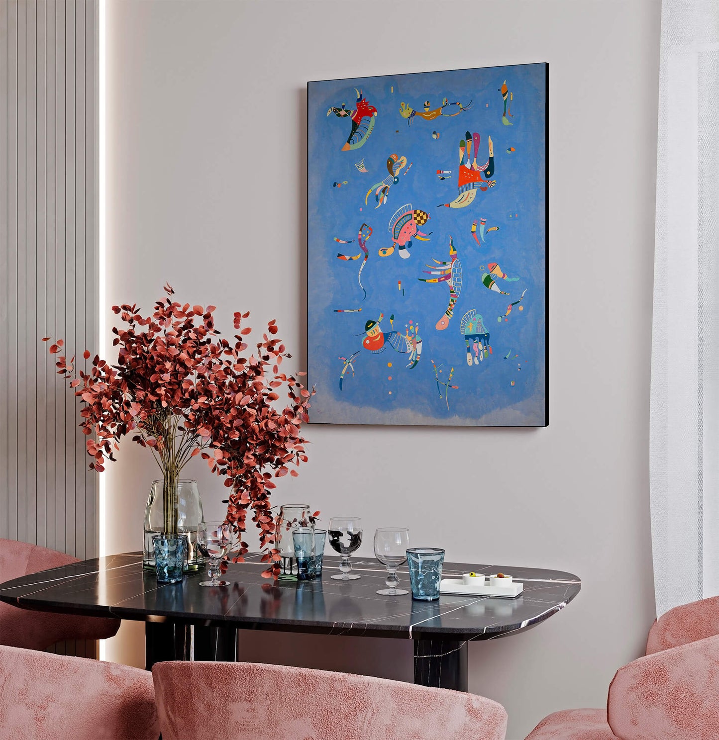 Kandinsky - Cielo blu | Stampa piatta HD o in 3D