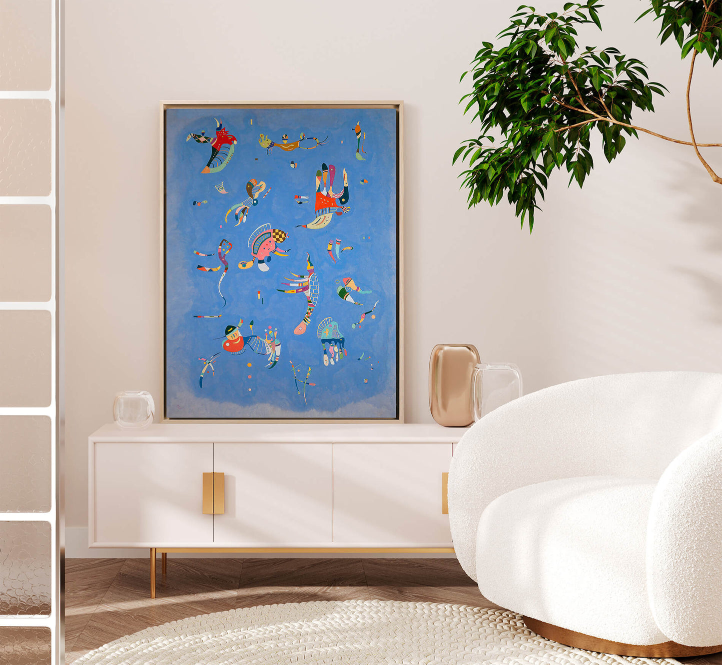 Kandinsky - Cielo blu | Stampa piatta HD o in 3D