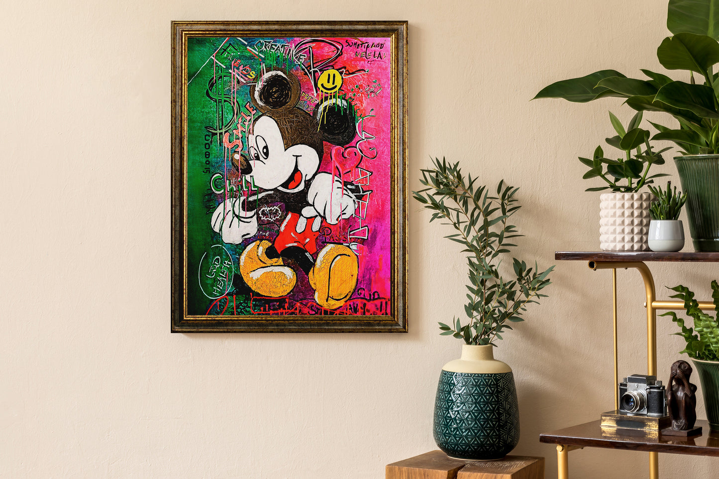 Street art - Topolino street art | Stampa piatta HD o in 3D