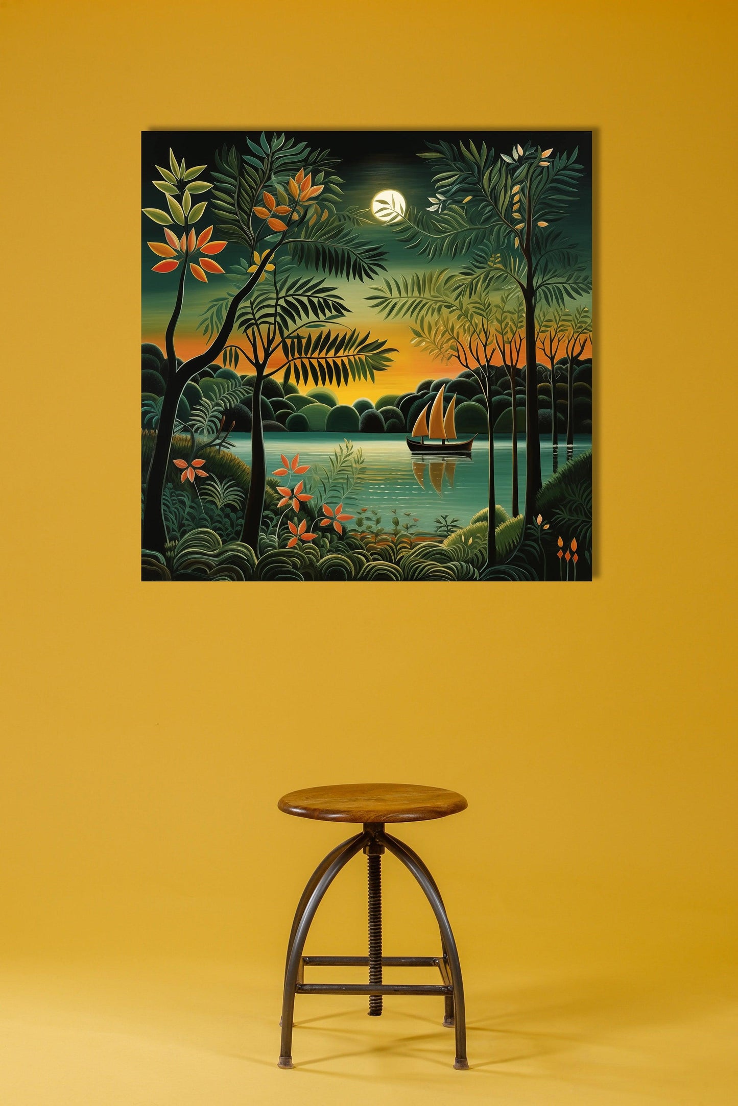 Natura - Disegno in stile Henri Rousseau | Effetto lucido - Materico