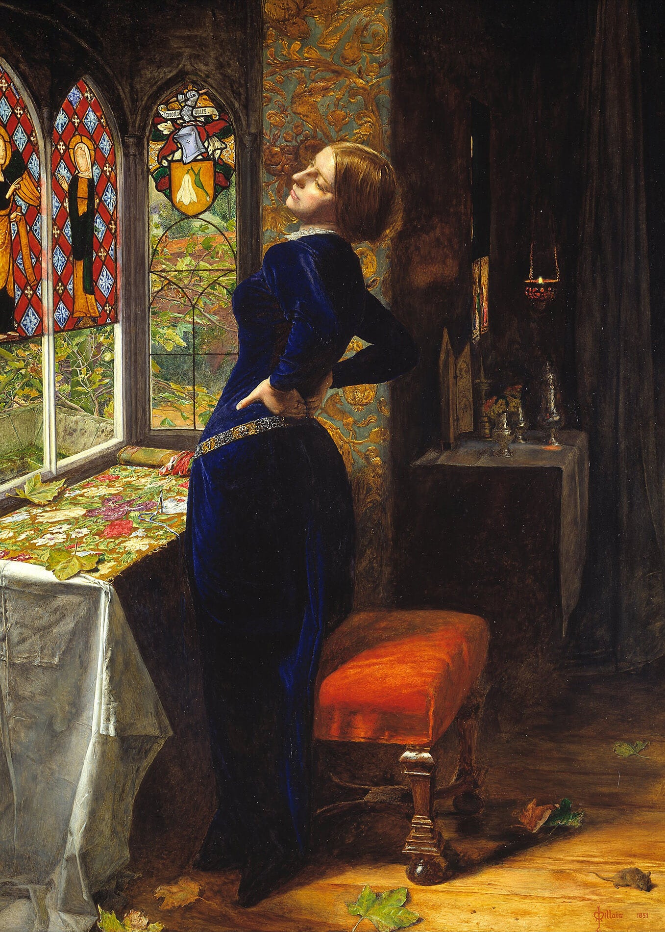 John Everett Millais - Mariana | Stampa piatta HD o in 3D