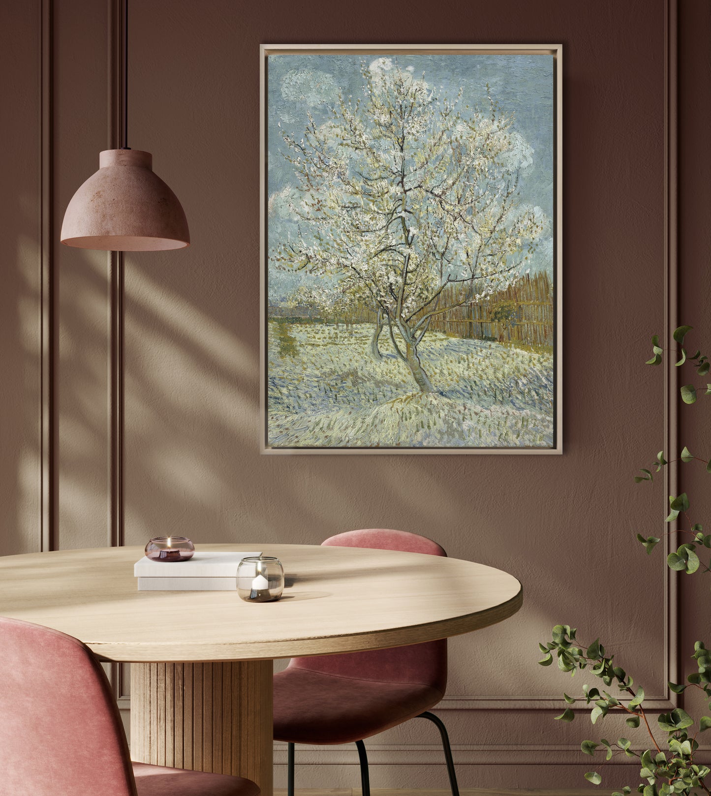 Van Gogh -  Albero di pesco rosa | Stampa piatta HD o in 3D