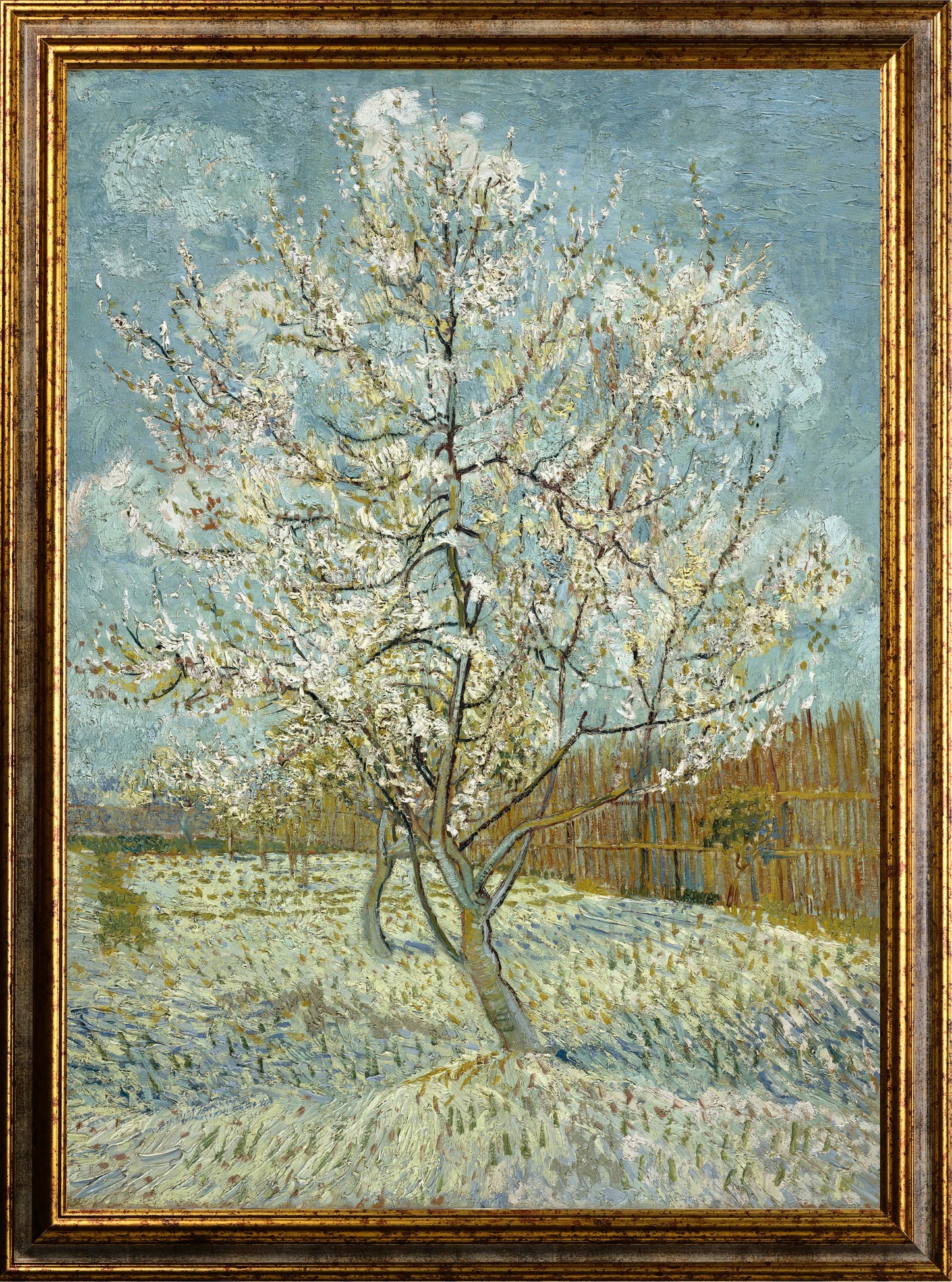 Van Gogh -  Albero di pesco rosa | Stampa piatta HD o in 3D