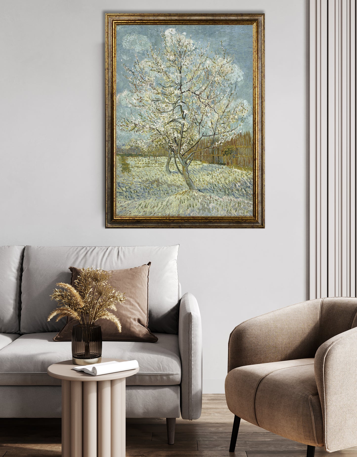 Van Gogh -  Albero di pesco rosa | Stampa piatta HD o in 3D