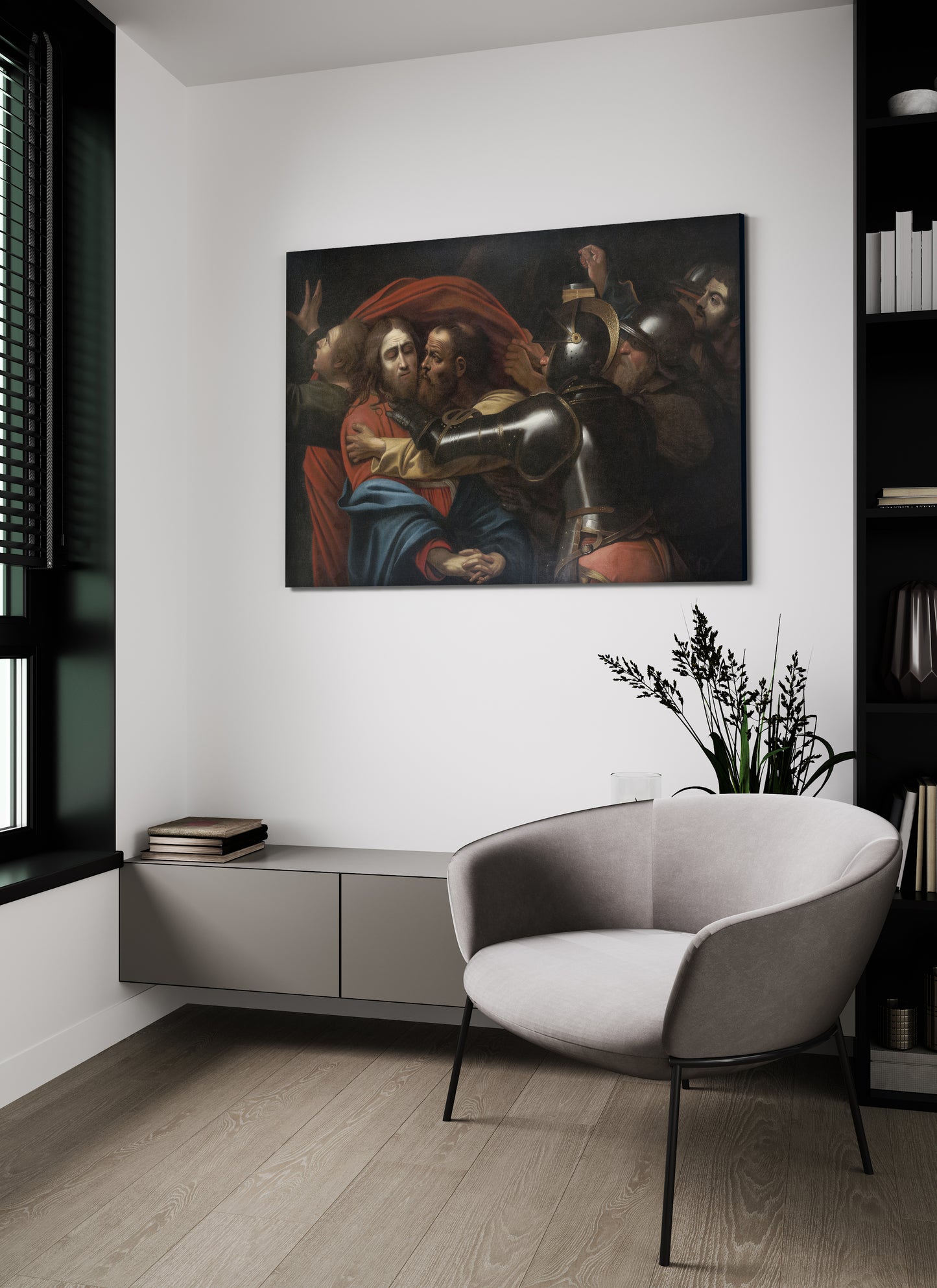 Caravaggio - Cattura di cristo | Stampa piatta HD o in 3D