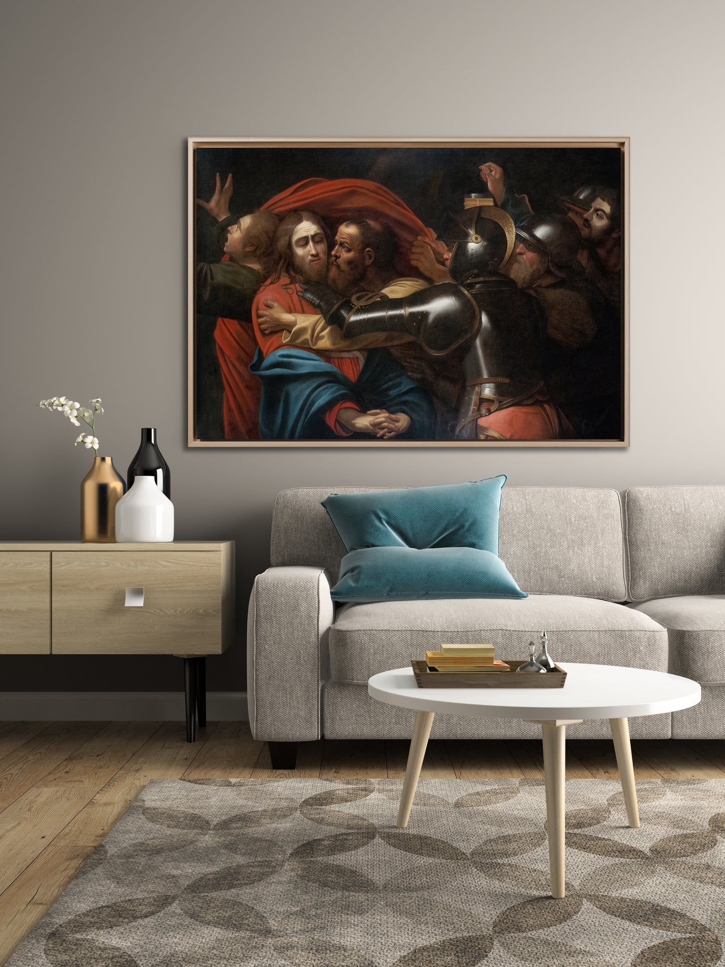 Caravaggio - Cattura di cristo | Stampa piatta HD o in 3D
