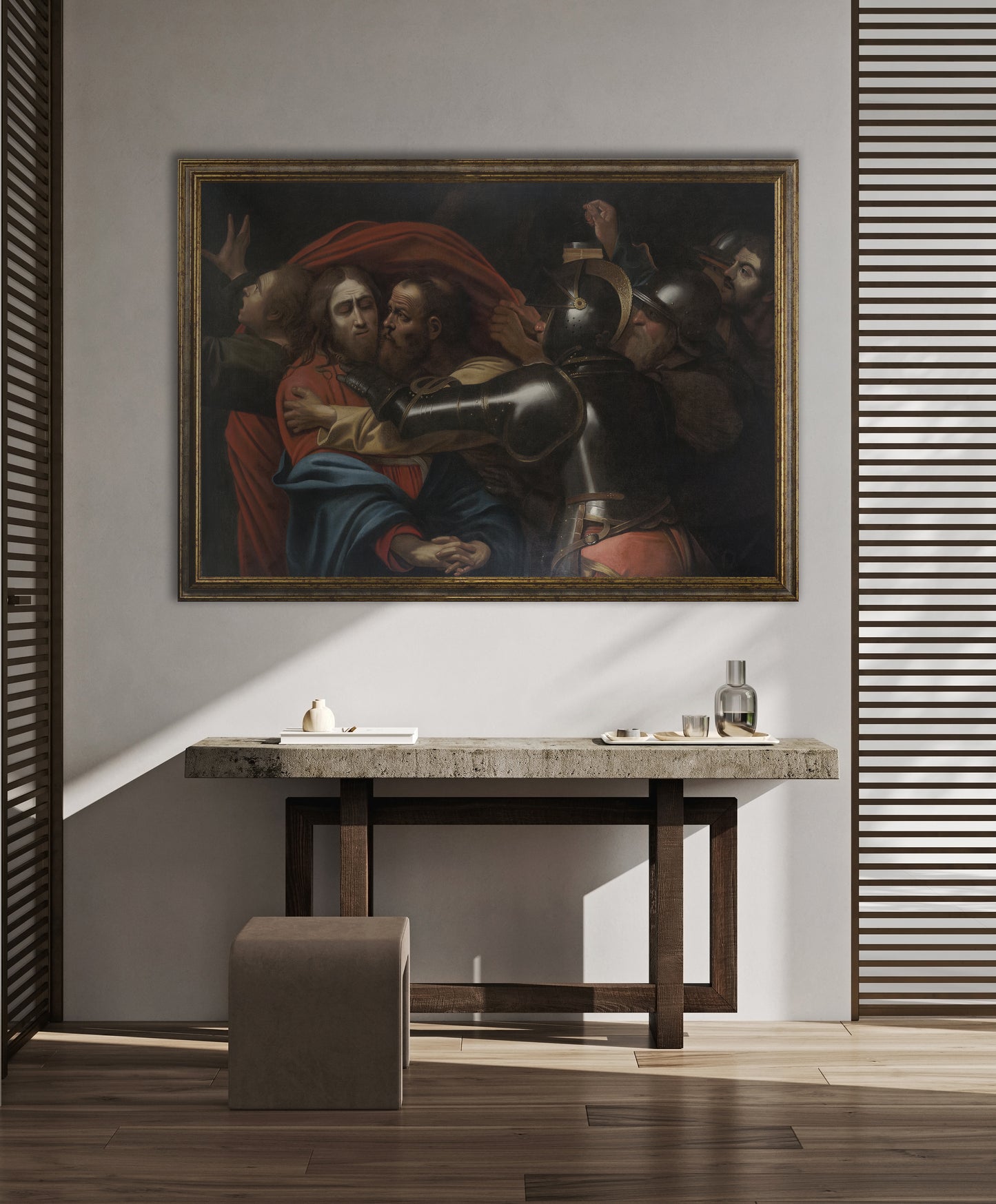Caravaggio - Cattura di cristo | Stampa piatta HD o in 3D