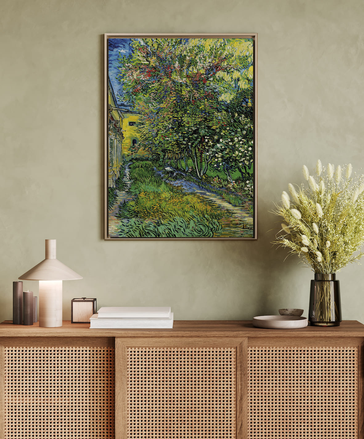 Van Gogh - Sentiero del giardino del manicomio di Saint-Rémy | Stampa piatta HD o in 3D